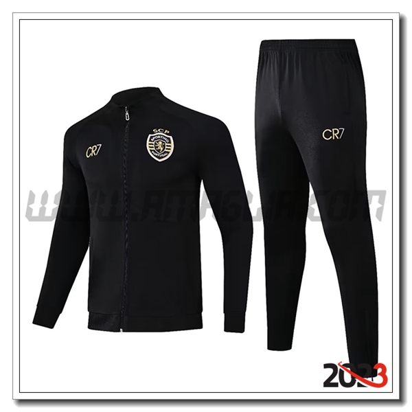 Tuta Allenamento Sporting Nero 2023 2024