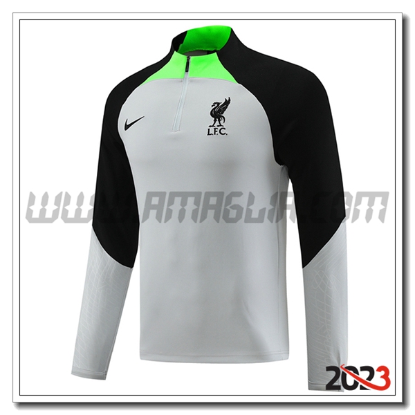 Felpa Allenamento FC Liverpool Grigio/Nero 2023 2024