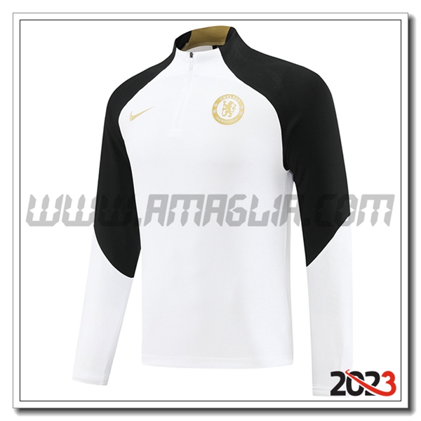 Felpa Allenamento FC Chelsea Bianco/Nero 2023 2024