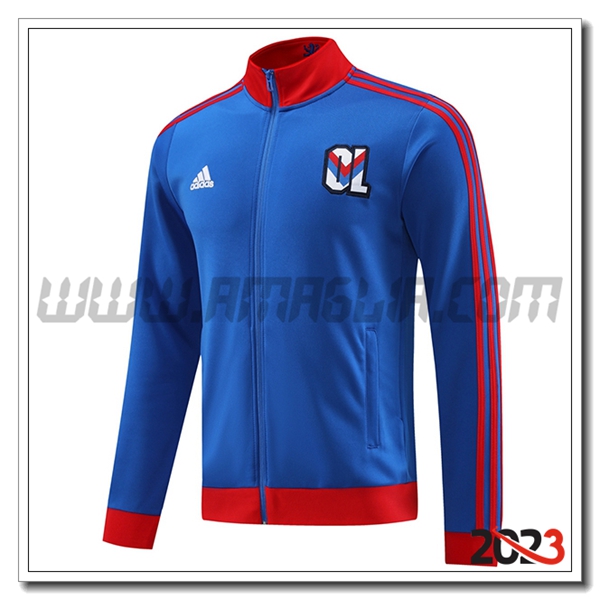 Giacca Calcio Lione Rosso/Blu 2023 2024