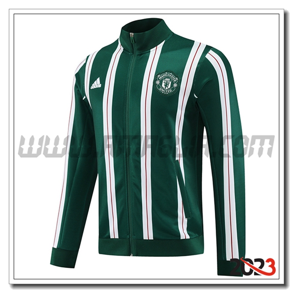 Giacca Calcio Manchester United Verde/Bianco 2023 2024