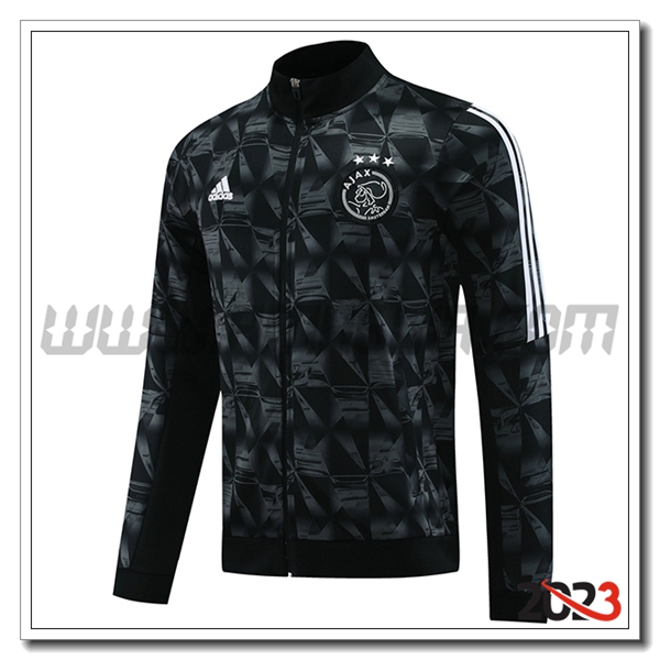 Giacca Calcio Ajax Nero/Grigio 2023 2024