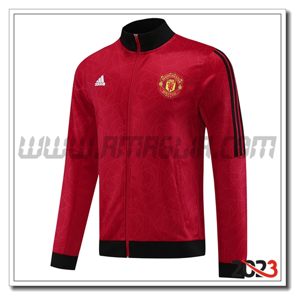 Giacca Calcio Manchester United Rosso/Nero 2023 2024