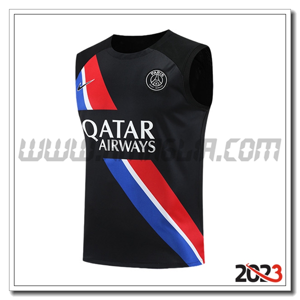 Canotta Allenamento PSG Nero/Rosso/Blu 2023 2024
