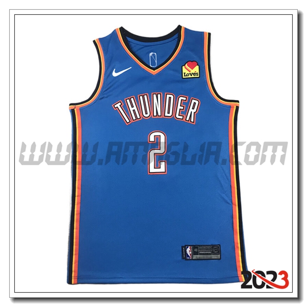 Maglia Oklahoma City Thunder (GILGEOUS-ALEXANDER #2) 2023/24 Blu -02
