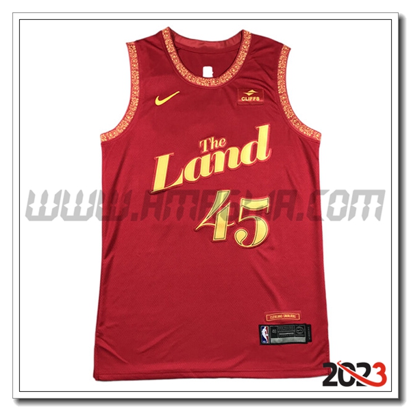 Maglia Cleveland Cavaliers (MITCHELL #45) 2023/24 Rosso/Giallo