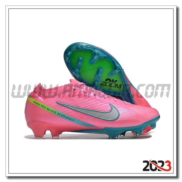 Nike Scarpe Da Calcio AIR Zoom Mercurial Vapor 15 Elite XXV FG Rosa/Blu/Verde