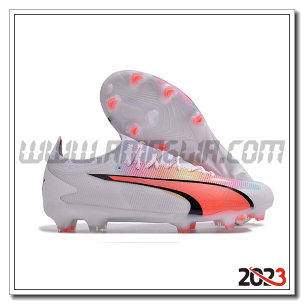 PUMA Scarpe Da Calcio Ultra Ultimate FG Bianco/Arancia/Nero