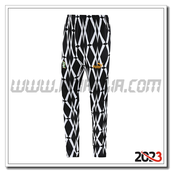 Pantaloni Allenamento Costa d'Avorio Bianco/Nero 2023 2024
