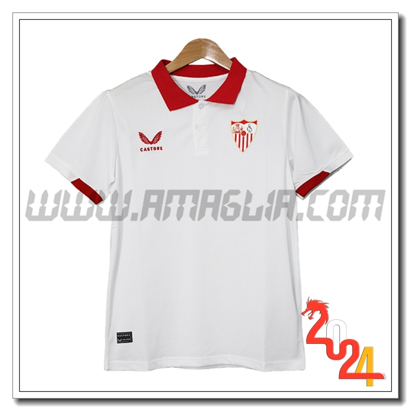 Maglia Polo Seville Bianco/Rosso 2023 2024