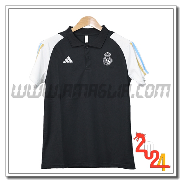 Maglia Polo Real Madrid Nero/Bianco 2023 2024