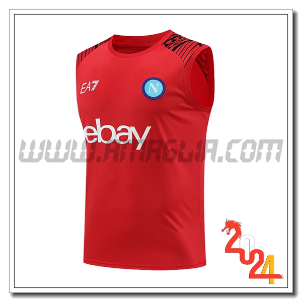 Canotta Allenamento SSC Napoli Rosso 2024/2025