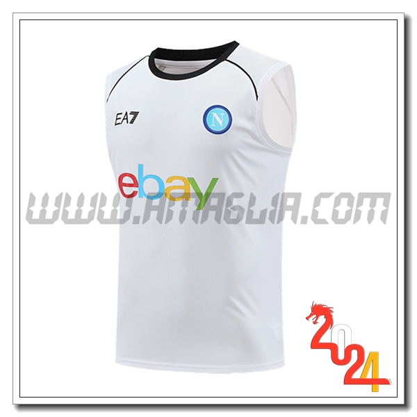 Canotta Allenamento SSC Napoli Bianco 2024/2025