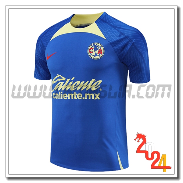 T Shirt Allenamento Club America Blu/Verde 2024/2025