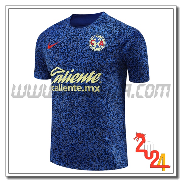 T Shirt Allenamento Club America Blu/Nero/Verde 2024/2025