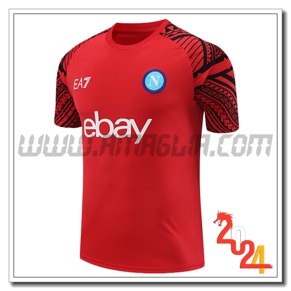 T Shirt Allenamento SSC Napoli Rosso 2024/2025