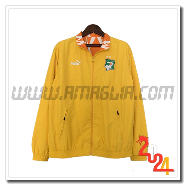Giacca A Vento Costa d'Avorio Giallo 2023 2024
