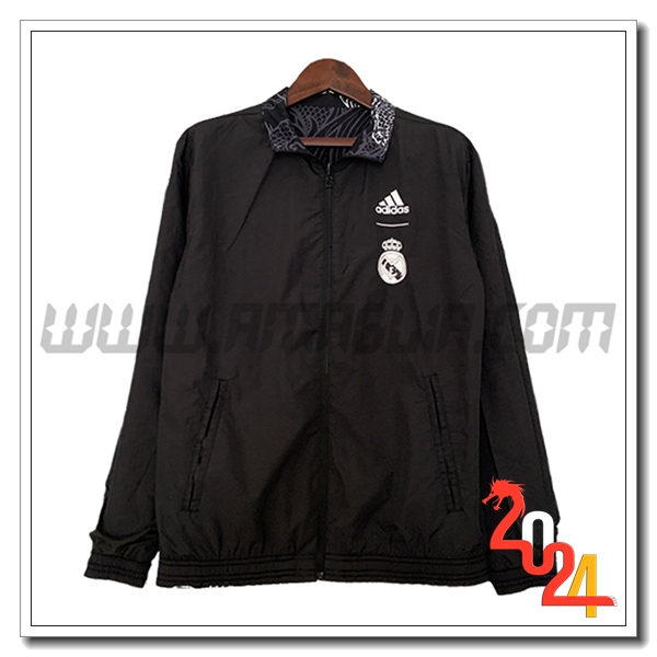 Giacca A Vento Real Madrid Nero 2023 2024