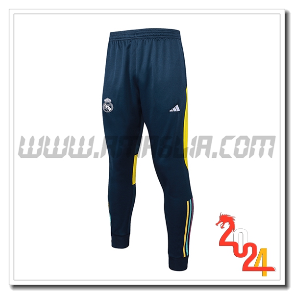 Pantaloni Da Allenamento Real Madrid Blu/Giallo 2023 2024