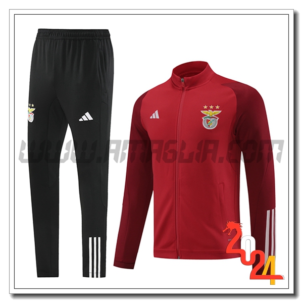 Tuta Allenamento Giacca Calcio Benfica Rosso/Nero 2023 2024