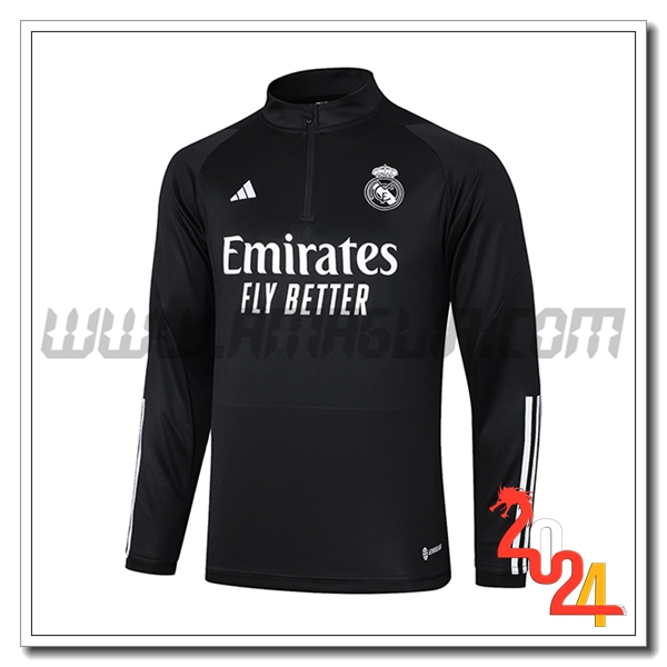 Felpa Allenamento Real Madrid Nero/Bianco 2023 2024