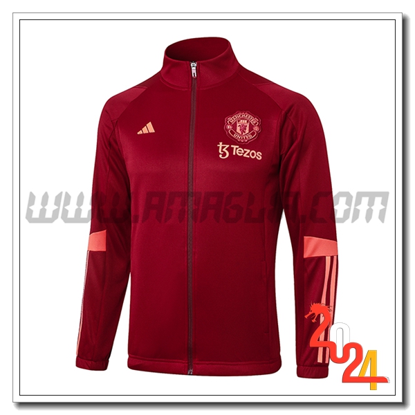 Giacca Calcio Manchester United Rosso/Rosa 2023 2024