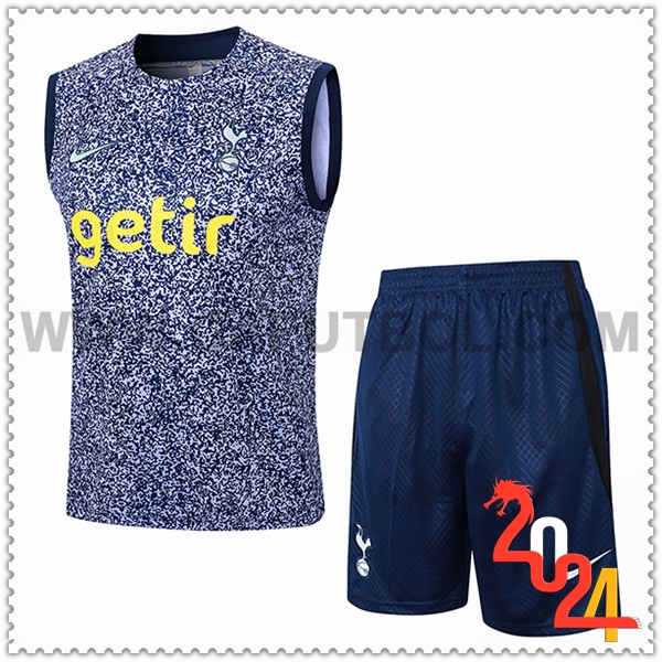 Kit Canotta Allenamento + Pantaloncini Tottenham Hotspur Nero/viola 2024 2025