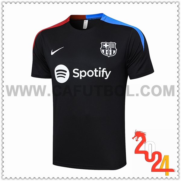 T Shirt Allenamento FC Barcellona Nero/Blu/Rosso 2024 2025