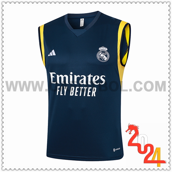 Canotta Allenamento Real Madrid Blu/Giallo 2024 2025