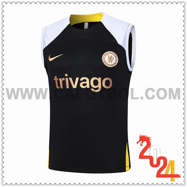 Canotta Allenamento FC Chelsea Bianco/Nero/Giallo 2024 2025