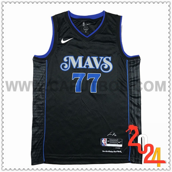 Maglia Dallas Mavericks (DONČIĆ #77) 2024/25 Nero/Blu
