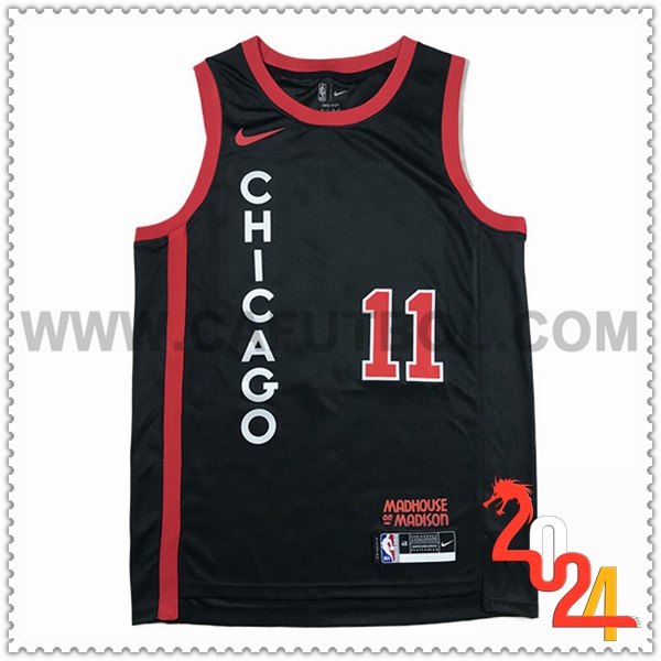 Maglia Chicago Bulls (DEROZAN #11) 2024/25 Nero/Rosso