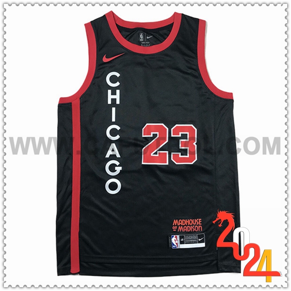 Maglia Chicago Bulls (JORDAN #23) 2024/25 Nero/Rosso
