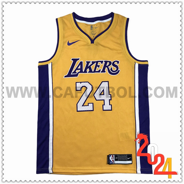 Maglia Los Angeles Lakers (BRYANT #24) 2024/25 Giallo/viola