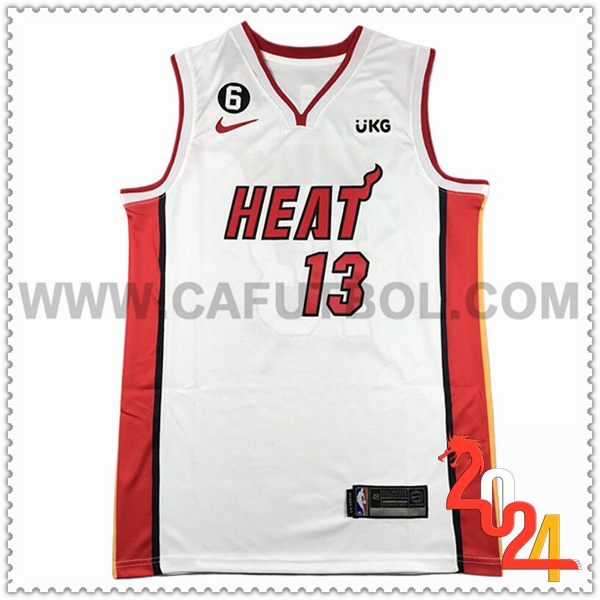 Maglia Miami Heat (ADEBAYO #13) 2024/25 Bianco/Rosso