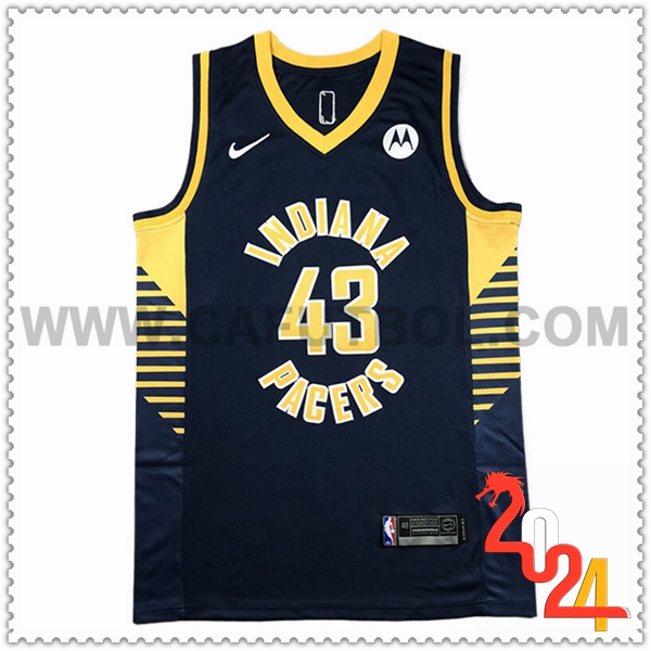 Maglia Indiana Pacers (SIAKAM #43) 2024/25 Nero/Giallo/Blu