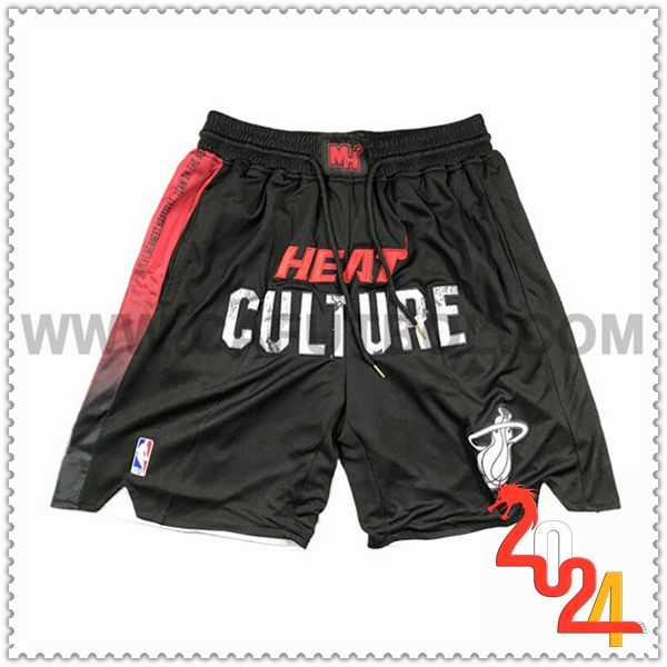 Pantaloncini NBA Miami Heat 2024/25 Nero/Rosso