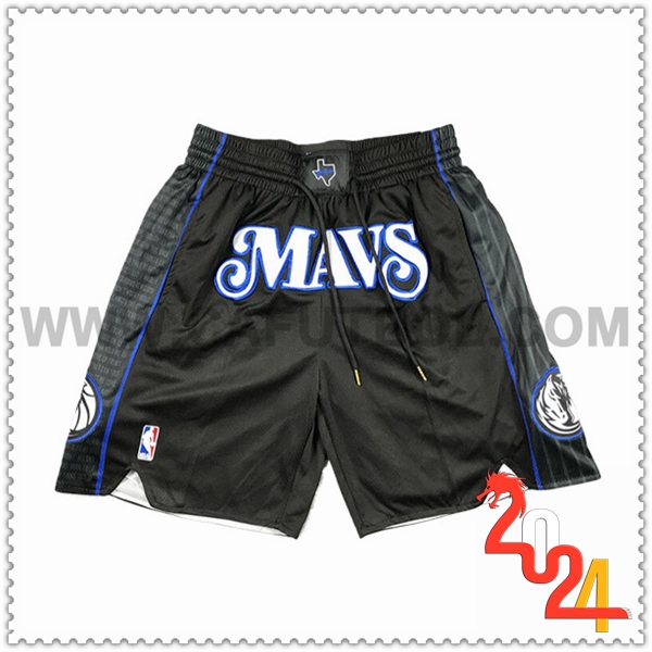 Pantaloncini NBA Dallas Mavericks 2024/25 Nero/Blu