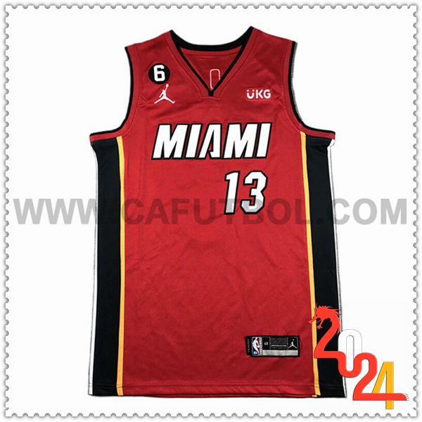 Maglia Miami Heat (ADEBAYO #13) 2024/25 Rosso/Nero