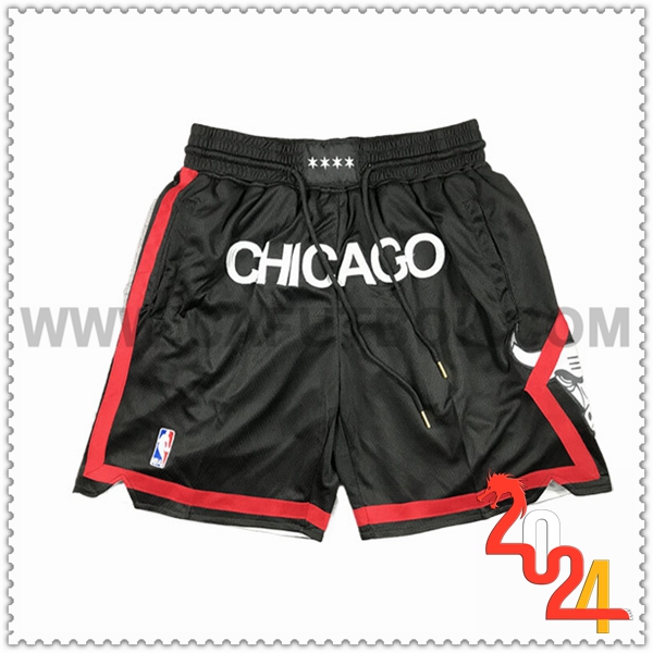 Pantaloncini NBA Chicago Bulls 2024/25 Nero/Rosso/Bianco