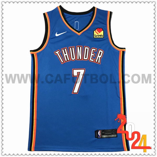 Maglia Oklahoma City Thunder (HOLMGREN #7) 2024/25 Blu/Arancia