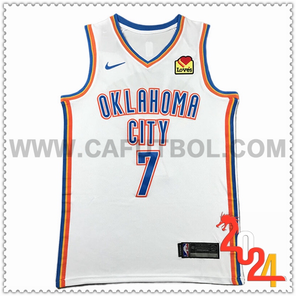 Maglia Oklahoma City Thunder (HOLMGREN #7) 2024/25 Bianco/Blu/Arancia