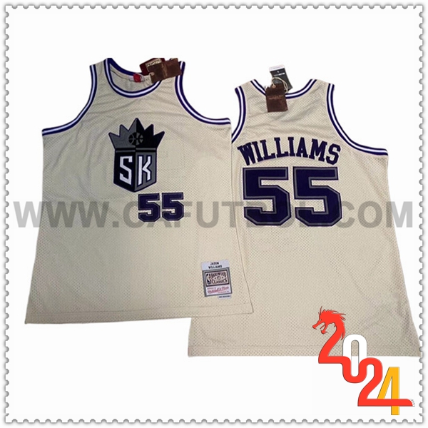 Maglia Sacramento Kings (WILLIAMS #55) 2024/25 Bianco/Blu