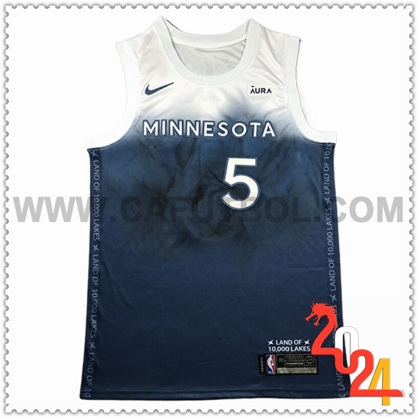 Maglia Minnesota Timberwolves (EDWARDS #5) 2024/25 Bianco/Blu