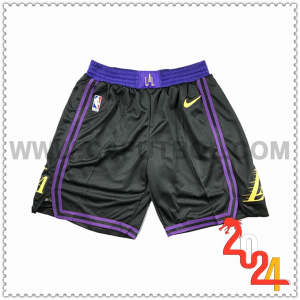 Pantaloncini NBA Los Angeles Lakers 2024/25 Nero/viola/Giallo