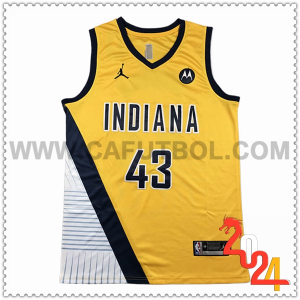 Maglia Indiana Pacers (SIAKAM #43) 2024/25 Giallo/Nero/Bianco