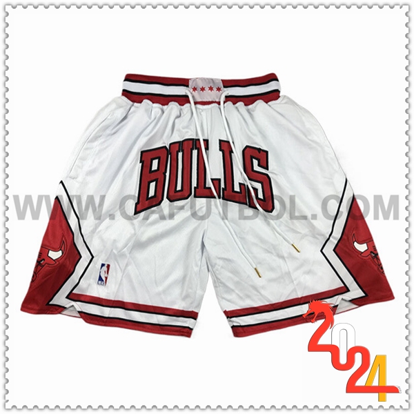Pantaloncini NBA Chicago Bulls 2024/25 Bianco/Rosso