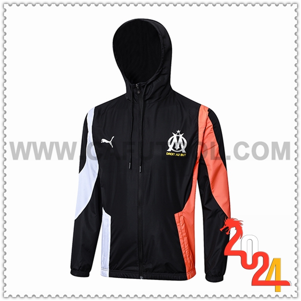 Giacca A Vento Marsiglia Nero/Bianco/Arancia 2024 2025