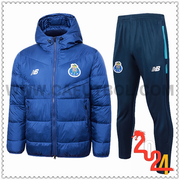 Tuta Piumino Con Cappuccio FC Porto Blu 2024 2025
