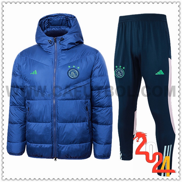 Tuta Piumino Con Cappuccio Ajax Blu 2024 2025